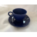 Vintage Fiesta Cobalt Footed Teacup & Saucer Homer Laughlin - USA