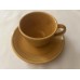 Vintage Fiesta Antique Gold Teacup and Saucer Set - Homer Laughlin - USA