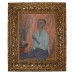 Original Oil on Canvas of Man with Blue Shirt - Lebedeff - Boston