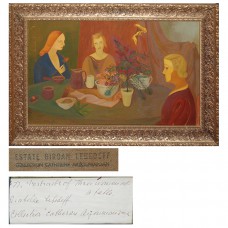 Portrait of Three Women at a Table - Lebedeff