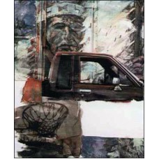 Robert Rauschenberg RARE Signed Lithograph Untitled (Native American with Truck), 2000