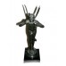 Bronze Fairy on Marble Pedestal