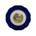 Vintage ACME Porcelain Crooksville Display Plate with Cobalt Border