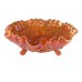 Imperial Glass Marigold Open Rose Footed Bowl