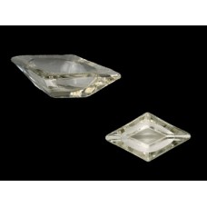 Clear Glass Diamond-Shaped Individual Ashtray