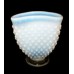 Fenton White Opalescent Hobnail Fan Vase