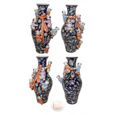 Vintage Porcelain Sculpted Children Fertility Decorative Flower Vase