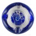 Vintage Cobalt and Clear RX Paperweight Ashtray