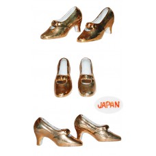 Vintage Porcelain Pair of Gold Shoes - Japan