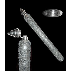 Victorian crystal and sterling lay down perfume 