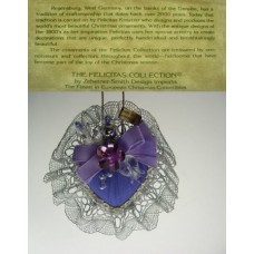 Felicitas Purple Heart-Shape Ornament-West Germany