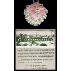 West Germany Felicitas Pink Heart-Shaped Ornament