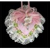 West Germany Felicitas Pink Heart-Shaped Ornament