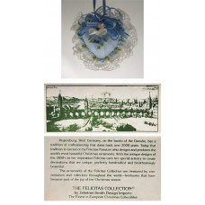 Vintage West Germany Felicitas Blue Heart-Shaped Ornament 
