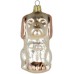 Beige Dog Glass Ornament Made in West Germany