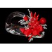 West Germany Felicitas Red/Crystal Napkin Ring