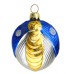 Set of Eight (8) Glass Blue Ladybug Holiday Ornament - West Germany