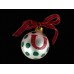 Vintage Coton Hand Painted Red  "u" Polka Dot Holiday Ornament
