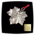 L S Collection Silverplated Leaf Holiday Ornament