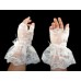 Victorian Style White Fingerless Gloves