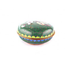 Japanese Cloisonne Round Covered Box