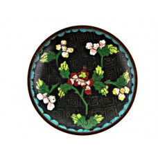 Chinese Cloisonee Small Tray with Floral Motif