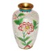 Vintage White Cloisonne' Vase