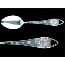 Sterling Wyoming Bell Trading Post Souvenir Spoon