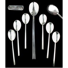 Sterling Arts & Craft Hammered Chocolate Spoon Set