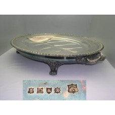 Silver Platter Warming Stand with Handles