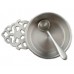 Seagull Pewter Open Salt Cellar with Spoon
