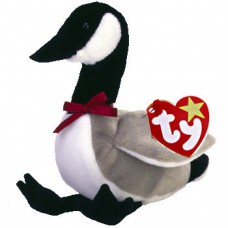 Loosy The Gray and Black Goose w/Bow Beanie Baby