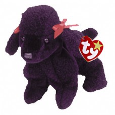 GiGi The Black Poodle with Red Bows on Ears Beanie
