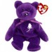 Princess the Royal Purple Teddy Bear w/ White Rose