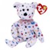 Ty 2K White Teddy with Confetti Beanie Bear