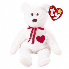 Valentino The White Teddy with the Red Heart 