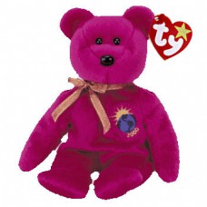 RARE Millennium - Fuchsia Teddy Bear with soft bow 