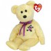 Mother The Yellow Bear w/Purple Violets and Ribbon