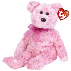 Smitten Pink Bear with Black Nose Beanie