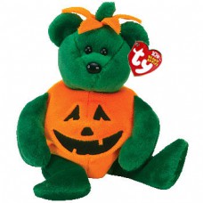 Tricky Green Halloween Bear w/Jack-o-Lantern Suit