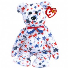 Red, White & Blue Patriotic Bear with Stars