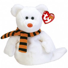 Quivers White Ghost Bear with Scarf Beanie Baby