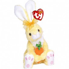 Nibblies Yellow Bunny Holding Carrot Beanie Baby