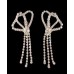 Pair of Large Rhinestone Dangling Earrings