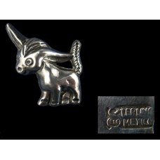 Vintage Sterling Mexico Donkey Brooch