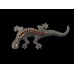 Gecko Lizard Red Rhinestone Silver Tone Pin