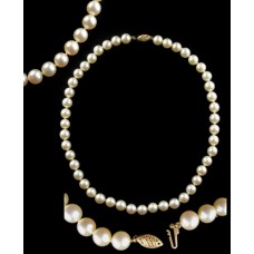 Cultured Pearl Necklace with Gold Clasp