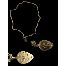 Vintage 30" 14Kt. Gold Estate Heavy Rope Necklace with Custom Monogrammed Jeweler's Loop