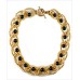 Kenneth Lane Black and Gold Rope Linked Necklace