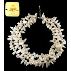 Genuine Ivory Freshwater Pearl 3-Strand Necklace